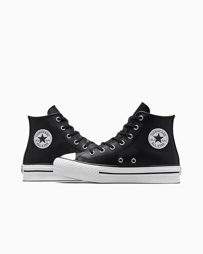 converse leather high tops platform