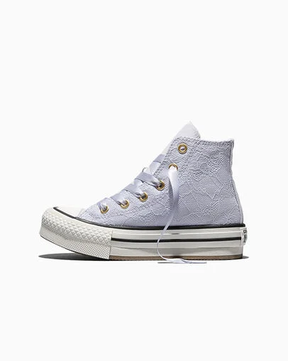 Chuck Taylor All Star Lift Platform Lace Almost Lavender/Gold, Inner Side View
