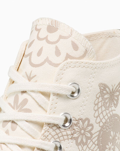 Chuck 70 Day Of The Dead Egret/Papyrus/Black, Detail Angle View