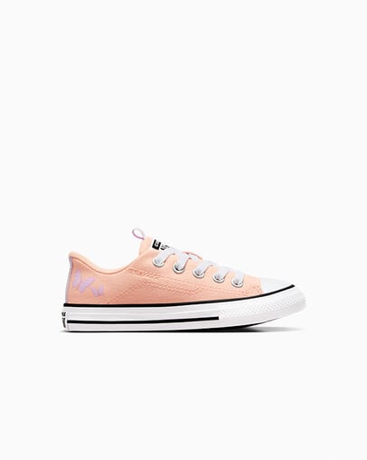Chuck Taylor All Star Butterflies Soft Peach/Grape Fizz/White, Outer Side View