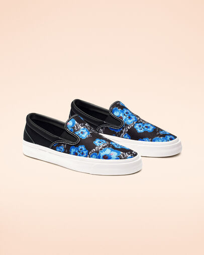 One Star CC Paradise Floral Slip Black/Totally Blue/White