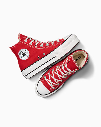 Chuck Taylor All Star Lift Platform Canvas Red/White/Black, Angled View