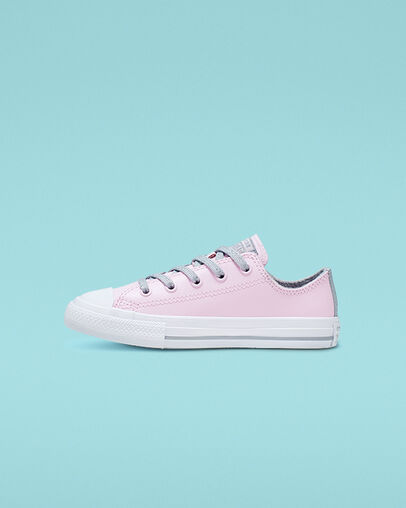 Leather and Sparkle Chuck Taylor All Star Pink Foam/Wolf Grey/White