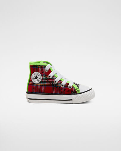 Paneled Plaid Chuck Taylor All Star Red/White/Black