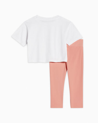 Boxy T-Shirt and Legging Set Flamingo Fade, Back View