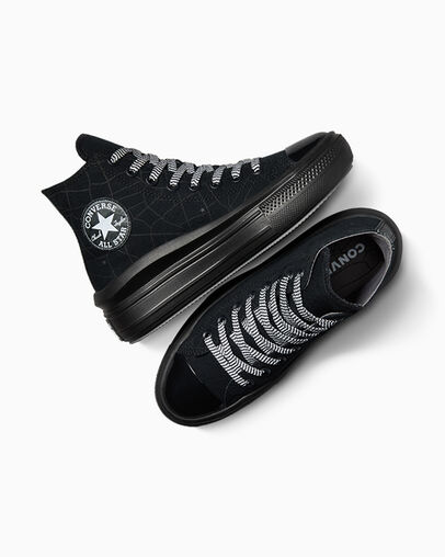 Chuck Taylor All Star Move Platform City Map Black/White/Sharkskin, Angled View