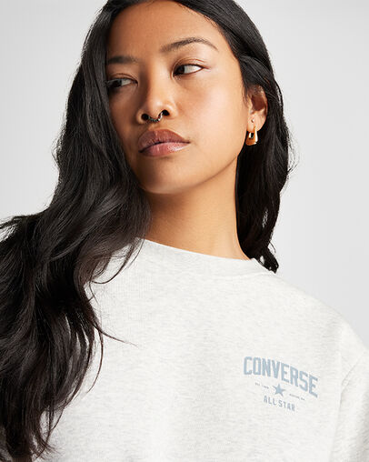 Retro Chuck Taylor Crew Light Retro Grey Heather, Detail View