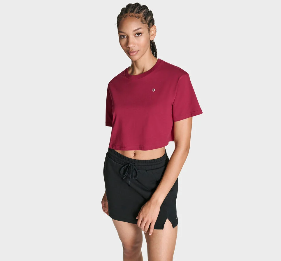 Star Chevron Sporty Boxy Fit T-Shirt Sporty Berry