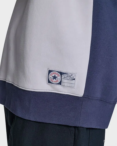 Retro Stripe Relaxed Quarter-Zip Sweatshirt Converse Navy Multi