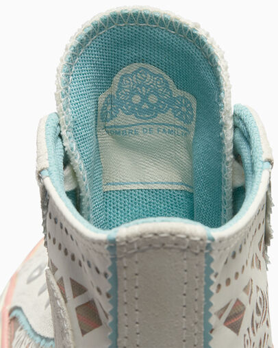 Chuck Taylor All Star Lift Day Of The Dead Egret/Infinity Pool, Detail Angle View
