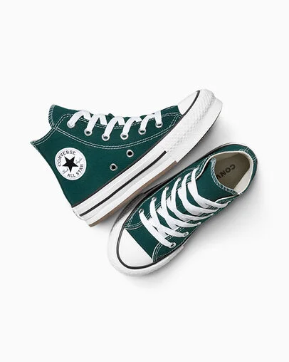 Chuck Taylor All Star EVA Lift Platform Canvas Jaded Teal/White, Angled View