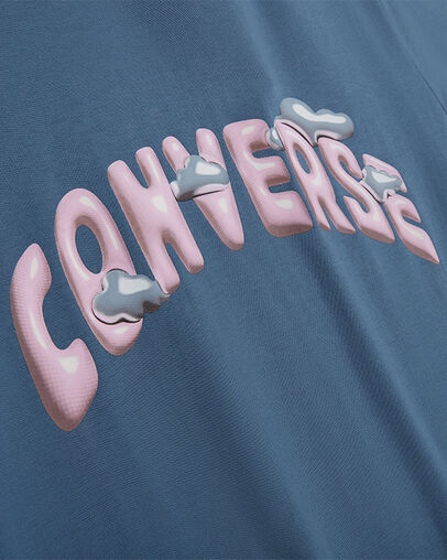 Clouds T-Shirt Lakeside Blue, Full Body View