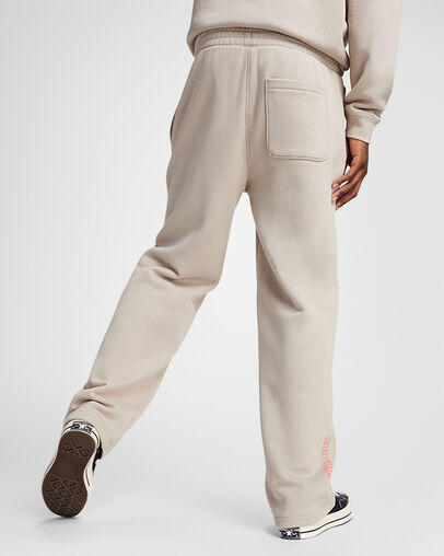 Premium Logo Loose-Fit Sweatpants Papyrus, Back View