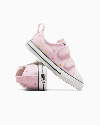 Chuck Taylor All Star Embroidered Polka Dots Easy On Sugar Berry/Multi, Detail Angle View