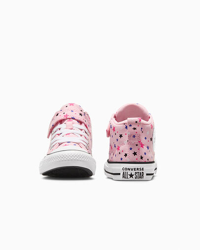 Chuck Taylor All Star Malden Street Sparkle Mid Top Sunrise Pink/White/Black, Heel View