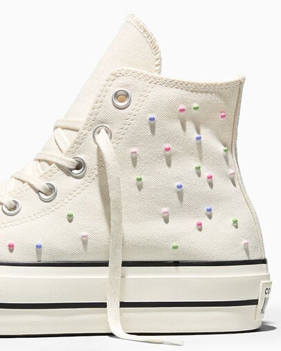 Chuck Taylor All Star Lift Platform Mini Studs Egret/Very Peri Purple/Black