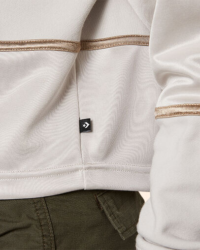 Colorblock Shine Pullover Pale Putty