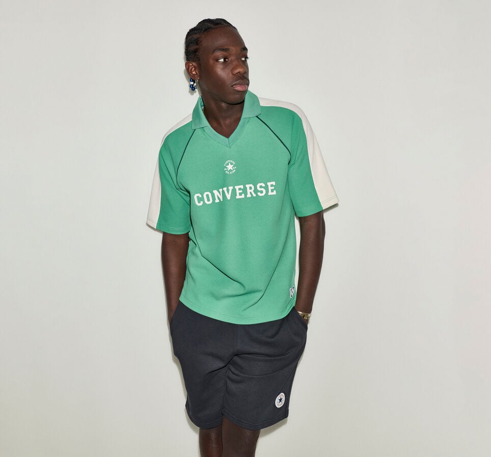 Retro Jersey Polo Green Means Go