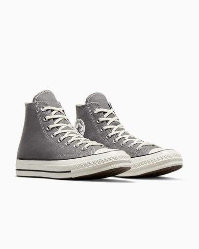 Chuck 70 Seasonal Color Origin Story Grey/Egret/Black, Top and Side View