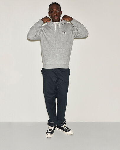 Chuck Taylor Patch Pullover Hoodie Vintage Grey Heather, Full Body View