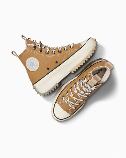 Run Star Hike Platform Grid Trek Tan/Fossilized, Angled View