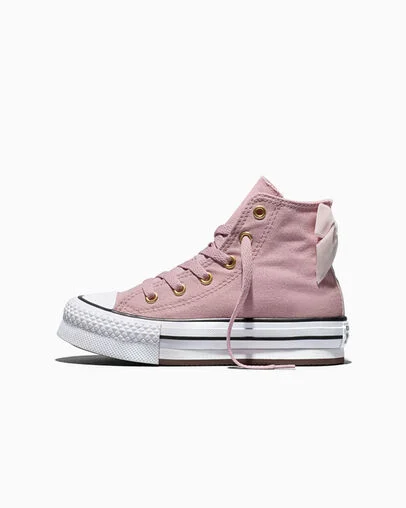 Chuck Taylor All Star EVA Lift Platform Velvet Bows Petal Pit/Black/White, Inner Side View
