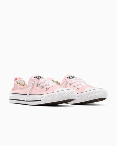 Chuck Taylor All Star Shoreline Pink Lemonade Slip On Donut Glaze Pink/White/Black, Top and Side View