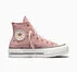 Chuck Taylor All Star Lift Platform Sequin Flowers Petal Pit/Vintage White/Gold