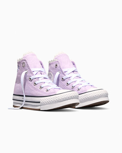 Chuck Taylor All Star EVA Lift Platform Bubble Flowers Lavender Latte/White/Black