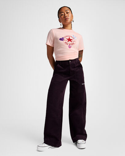 Y2K Heart Slim Fit T-Shirt Donut Glaze, Back View