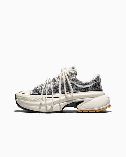 Run Star Crush Distressed Patent Pure Silver/Egret/Black, Inner Side View