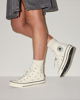 Chuck Taylor All Star Beads Egret/Black/Egret, Outer Side View