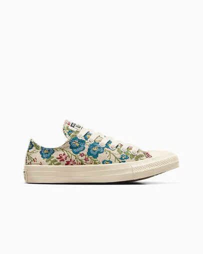 Chuck Taylor All Star Floral Tapestry Egret/Natural Ivory/Black, Outer Side View