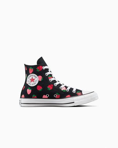 Chuck Taylor All Star Strawberries Black/Soft Red/Watermelon Pink, Outer Side View