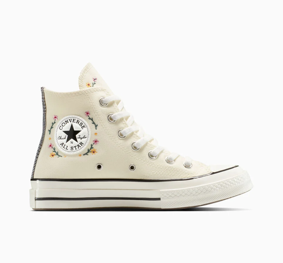 Chuck 70 Embroidered Varsity Vines Egret/Black/Frozen Acai