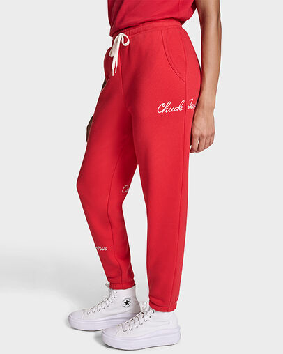Chuck Taylor Script Joggers Converse Red, Back View