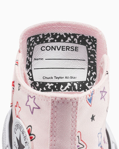 Chuck Taylor All Star Easy-On Doodles Pink Frosting/Red/My Jam, Detail Angle View