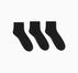 3-Pack Wordmark Quarter Socks Black