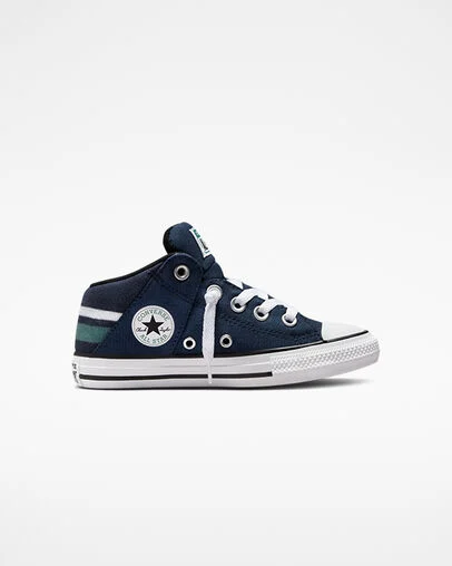 Chuck Taylor All Star Axel Varsity Club Navy/White/Algae Coast, Outer Side View