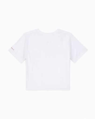 Fall Florals Boxy T-Shirt White, Back View