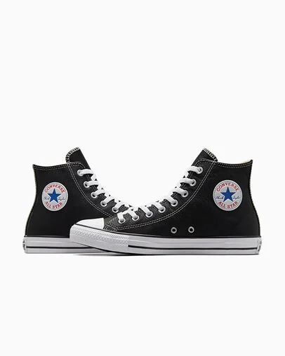 Chuck Taylor All Star Leather Black, Detail Angle View