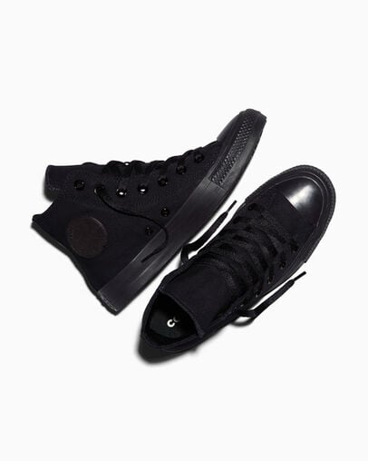 Chuck Taylor All Star Canvas Black Monochrome, Angled View