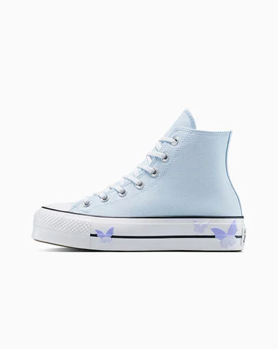Chuck Taylor All Star Lift Platform Butterflies Blue Supermoon/White/Black, Inner Side View