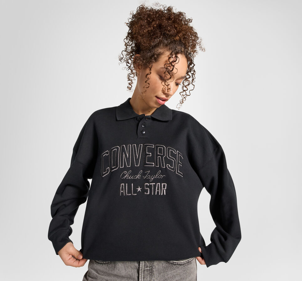 Retro Polo Crew Converse Black