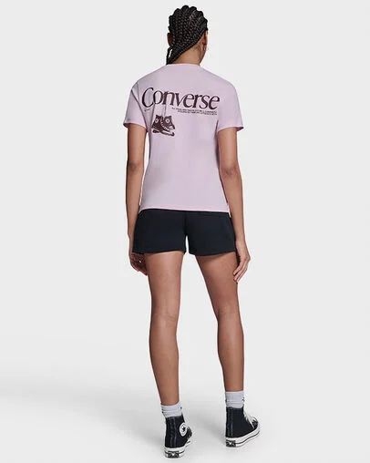 Hanging Shoes T-Shirt New Found Bloom Pink, Detail View