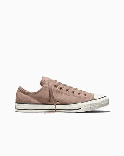 Chuck Taylor All Star Suede Dried Earth Brown/Black/Egret, Outer Side View