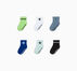 Gripper 6-Pack Socks Green Beam