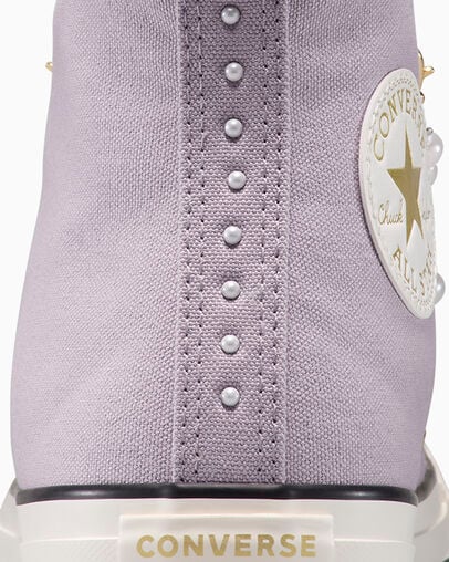 Chuck Taylor All Star Charms Frozen Thistle/Egret/Black, Detail Angle View