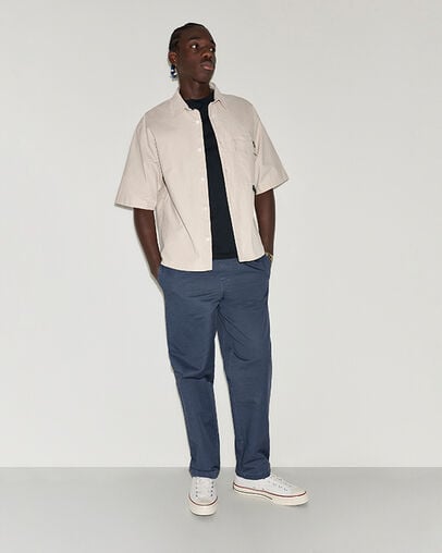 Ripstop Short-Sleeve Shirt Classic Ecru, Full Body View