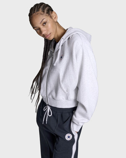 Retro Chuck Taylor Full-Zip Hoodie Lt Grey Heather